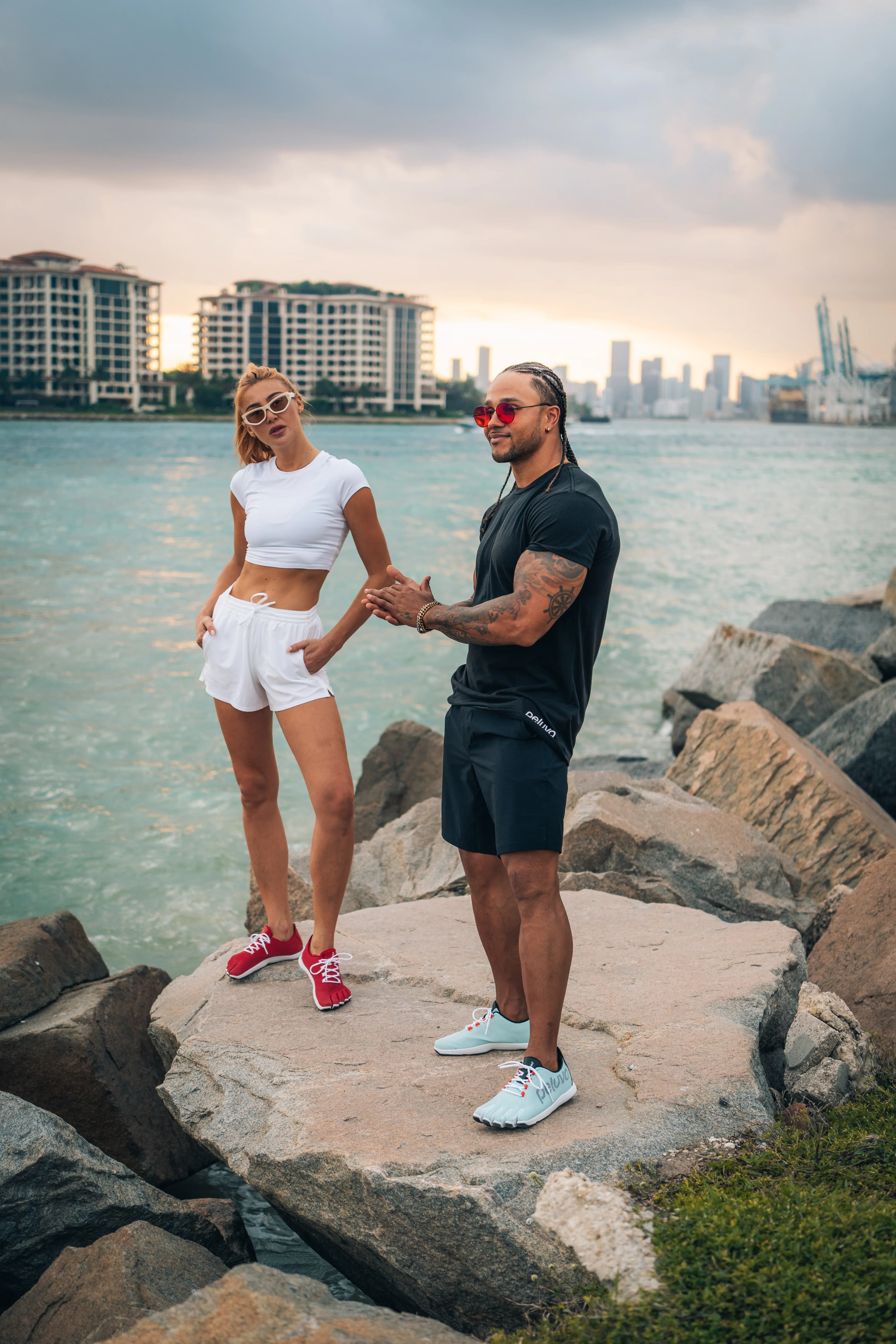 Person wearing Peluva casual shoes at a restaurant